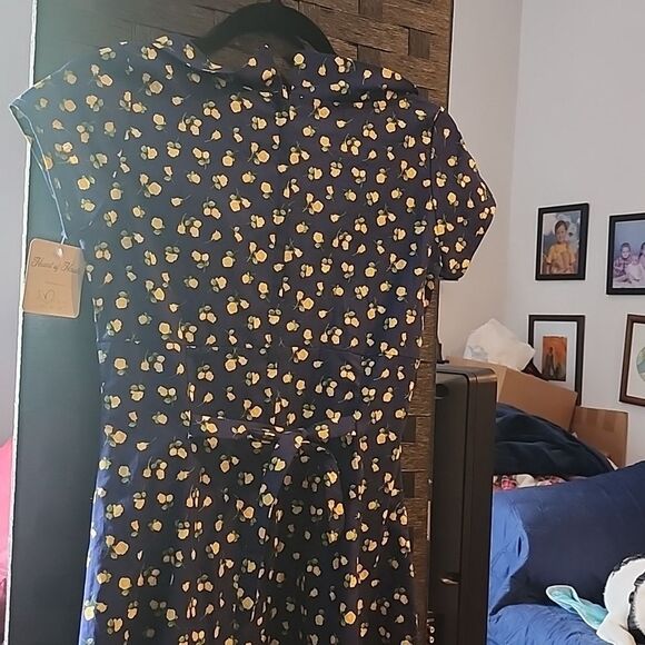 Heart Of Haute Floral Navy Dress Size S NWT - Picture 7 of 9